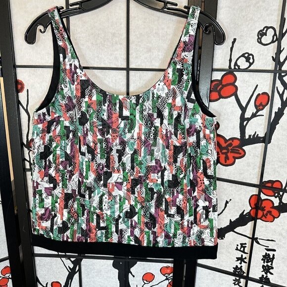 BALENCIAGA NICOLAS GHESQUIERE Blouse Top Sleeveless Size 40 US Medium Printed - Picture 10 of 10